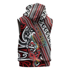Personalised Maori Language Week Sleeveless Hoodie Ake Ake Ake Tribal Patterns