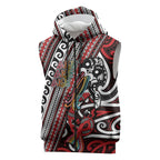 Personalised Maori Language Week Sleeveless Zip Hoodie Ake Ake Ake Tribal Patterns