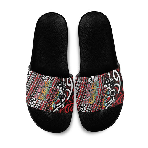 Maori Language Week Slide Sandals Ake Ake Ake Tribal Patterns