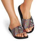 Maori Language Week Slide Sandals Ake Ake Ake Tribal Patterns