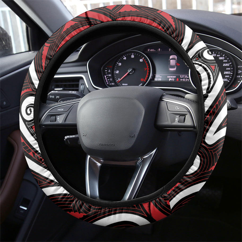 Maori Language Week Steering Wheel Cover Ake Ake Ake Tribal Patterns