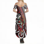 Personalised Maori Language Week Summer Maxi Dress Ake Ake Ake Tribal Patterns