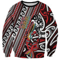Personalised Maori Language Week Sweatshirt Ake Ake Ake Tribal Patterns