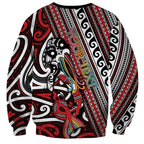 Personalised Maori Language Week Sweatshirt Ake Ake Ake Tribal Patterns
