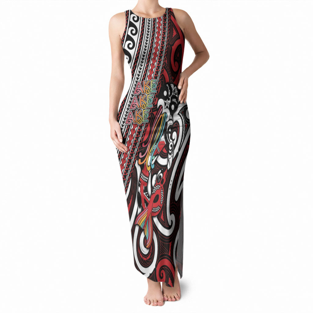 Personalised Maori Language Week Tank Maxi Dress Ake Ake Ake Tribal Patterns