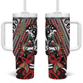 Personalised Maori Language Week Tumbler With Handle Ake Ake Ake Tribal Patterns