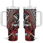 Personalised Maori Language Week Tumbler With Handle Ake Ake Ake Tribal Patterns
