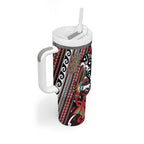 Personalised Maori Language Week Tumbler With Handle Ake Ake Ake Tribal Patterns