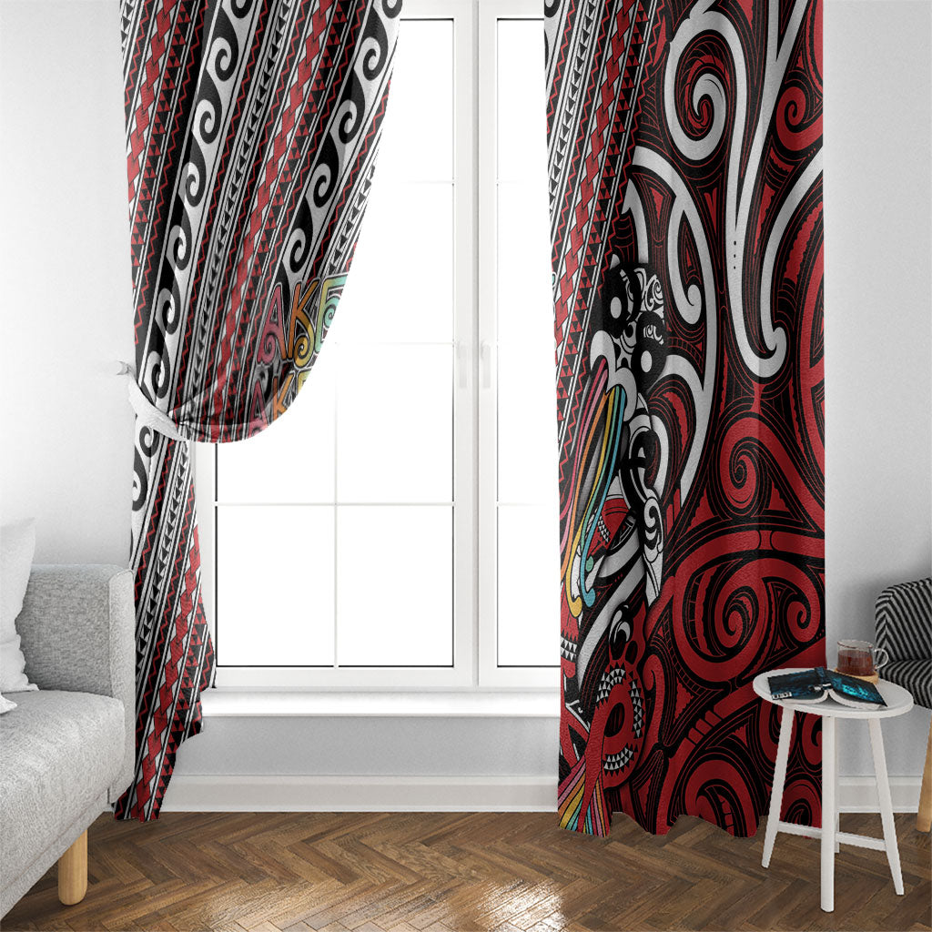 Maori Language Week Window Curtain Ake Ake Ake Tribal Patterns