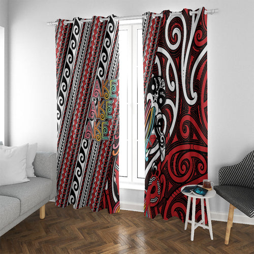 Maori Language Week Window Curtain Ake Ake Ake Tribal Patterns
