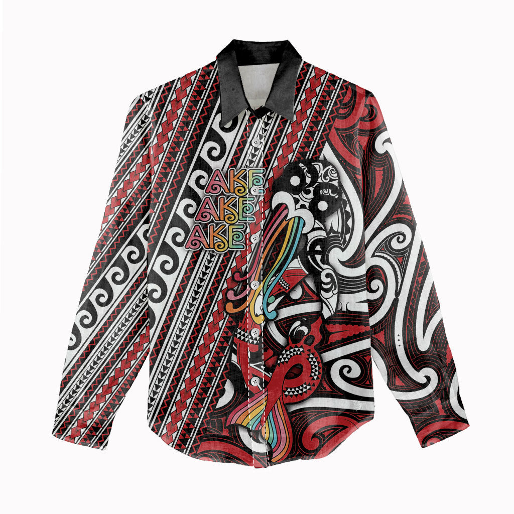Personalised Maori Language Week Women Casual Shirt Ake Ake Ake Tribal Patterns
