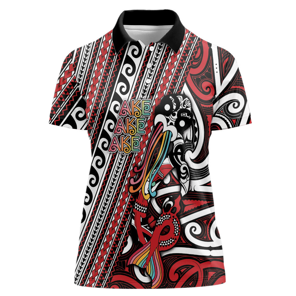 Personalised Maori Language Week Women Polo Shirt Ake Ake Ake Tribal Patterns