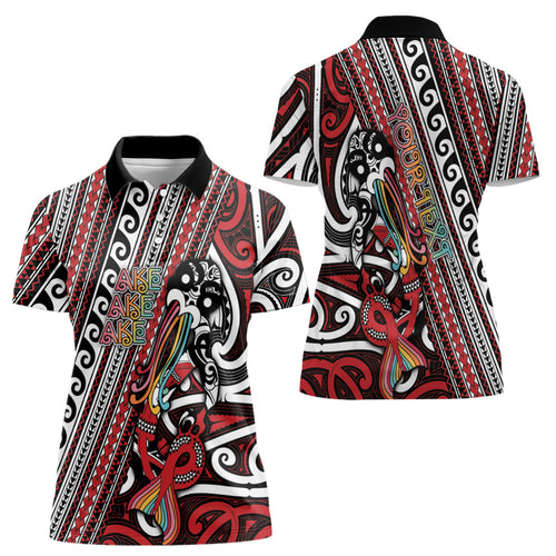 Personalised Maori Language Week Women Polo Shirt Ake Ake Ake Tribal Patterns