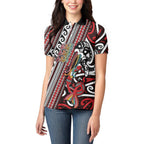 Personalised Maori Language Week Women Polo Shirt Ake Ake Ake Tribal Patterns