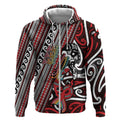 Personalised Maori Language Week Zip Hoodie Ake Ake Ake Tribal Patterns