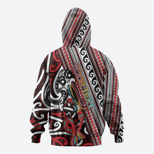 Personalised Maori Language Week Zip Hoodie Ake Ake Ake Tribal Patterns