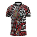 Personalised Maori Language Week Zipper Polo Shirt Ake Ake Ake Tribal Patterns