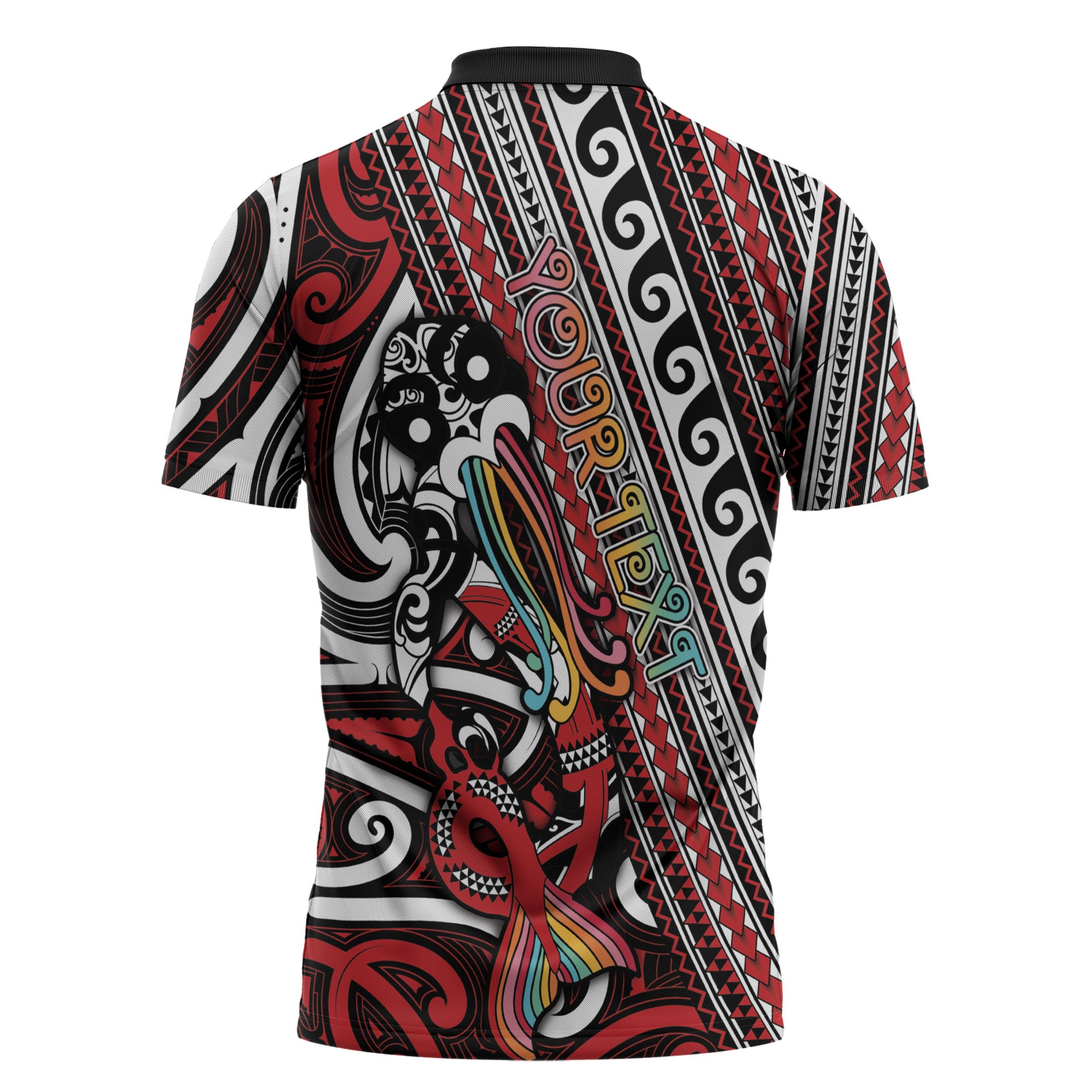 Personalised Maori Language Week Zipper Polo Shirt Ake Ake Ake Tribal Patterns