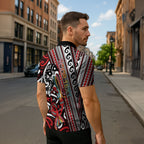 Personalised Maori Language Week Zipper Polo Shirt Ake Ake Ake Tribal Patterns