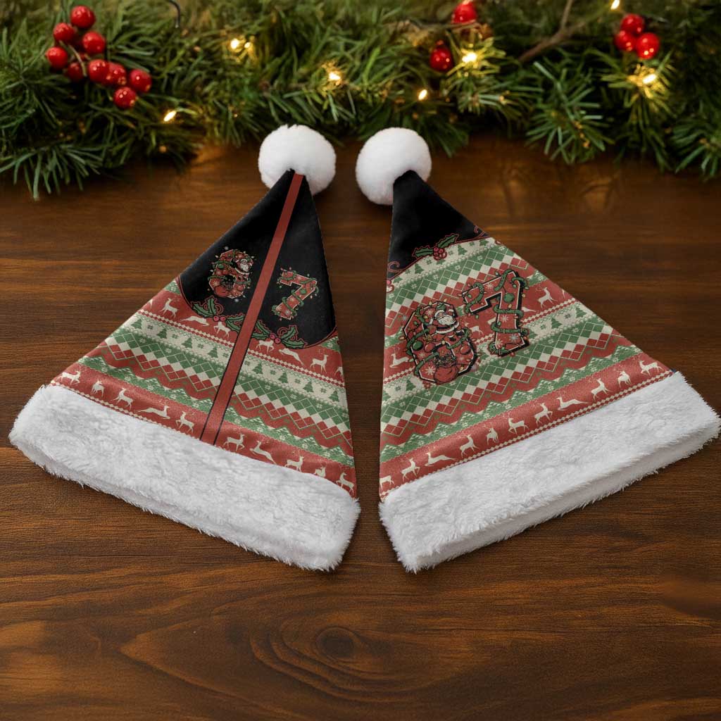 Western Yoke Christmas Santa Hat Six Seven Christmas - Aussie Hoodie