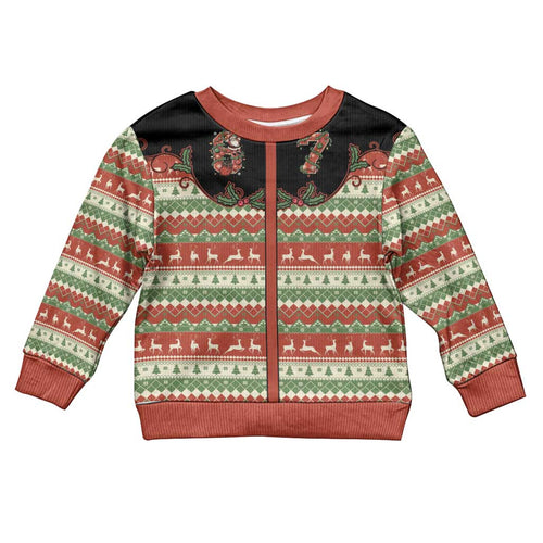 Western Yoke Kid Ugly Christmas Sweater Six Seven Christmas - Aussie Hoodie