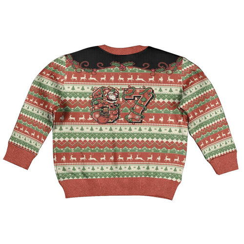 Western Yoke Kid Ugly Christmas Sweater Six Seven Christmas - Aussie Hoodie