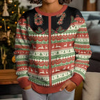 Western Yoke Kid Ugly Christmas Sweater Six Seven Christmas - Aussie Hoodie