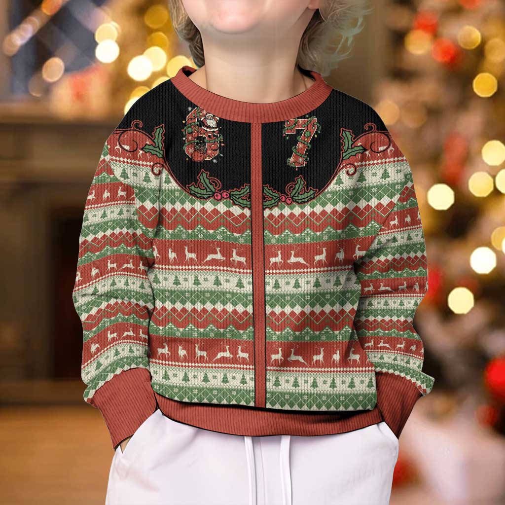 Western Yoke Kid Ugly Christmas Sweater Six Seven Christmas - Aussie Hoodie