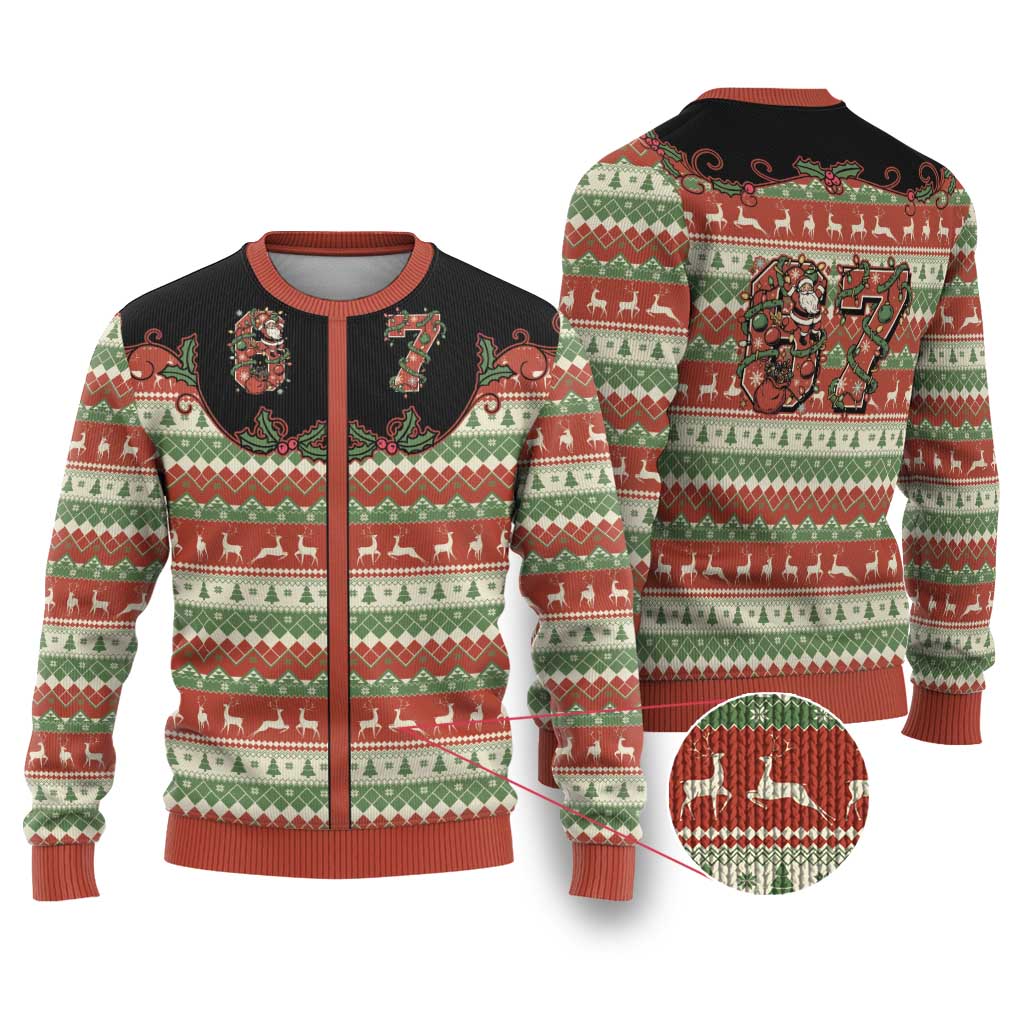 Western Yoke Ugly Christmas Sweater Six Seven Christmas - Aussie Hoodie