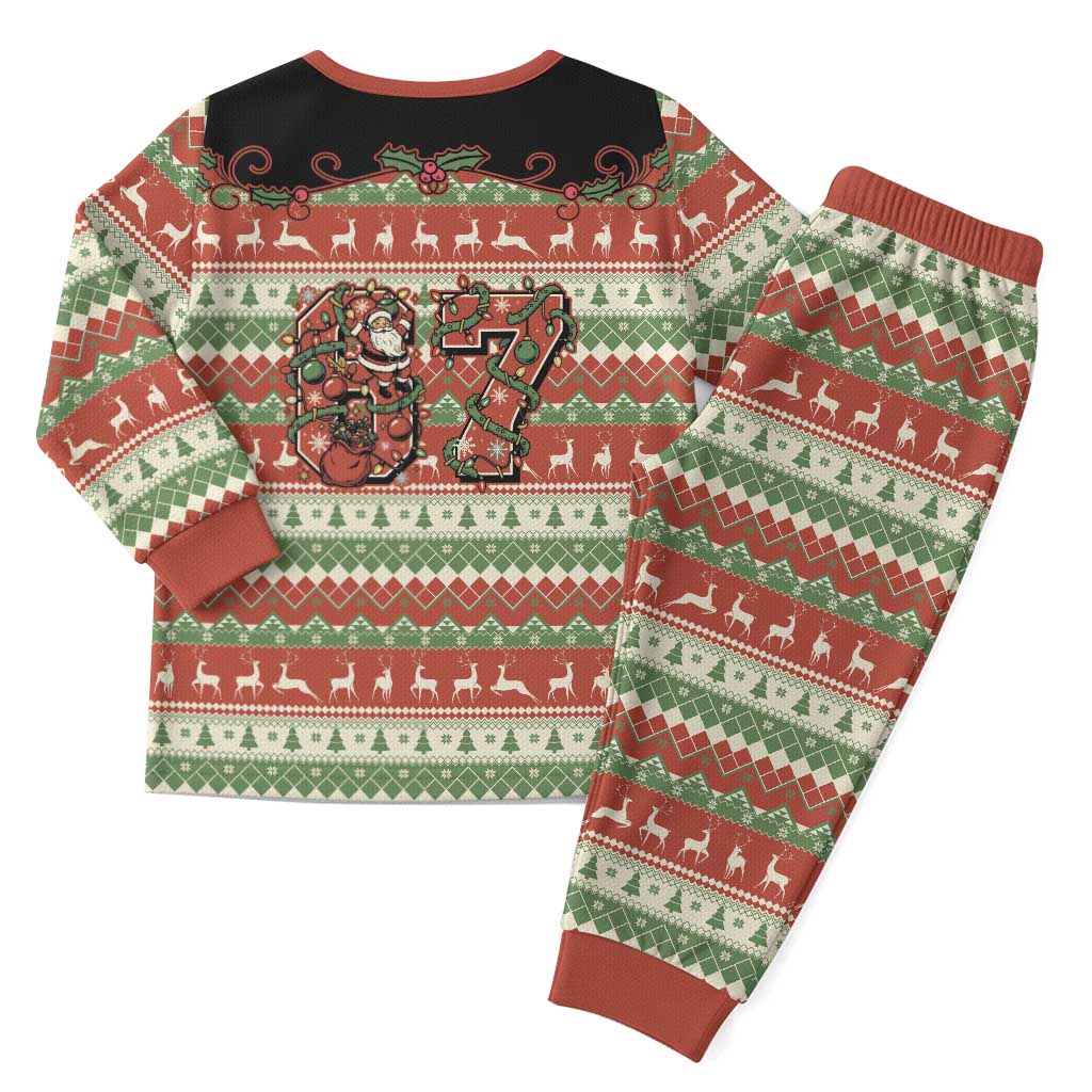 Western Yoke Christmas Pajama Set Six Seven Christmas - Aussie Hoodie