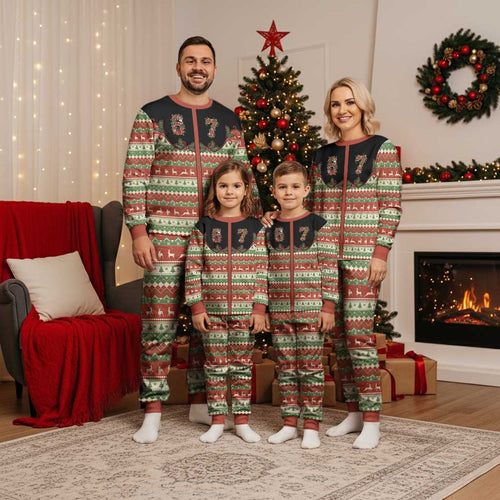 Western Yoke Christmas Pajama Set Six Seven Christmas - Aussie Hoodie