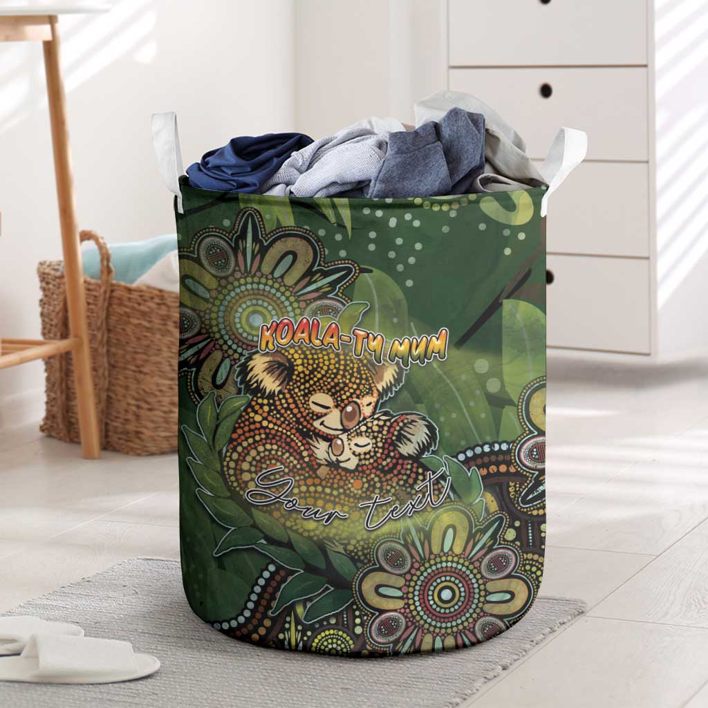 Personalised Koala Mum Australia Mother's Day Laundry Basket Aboriginal Dot Art Floral Joey Hug