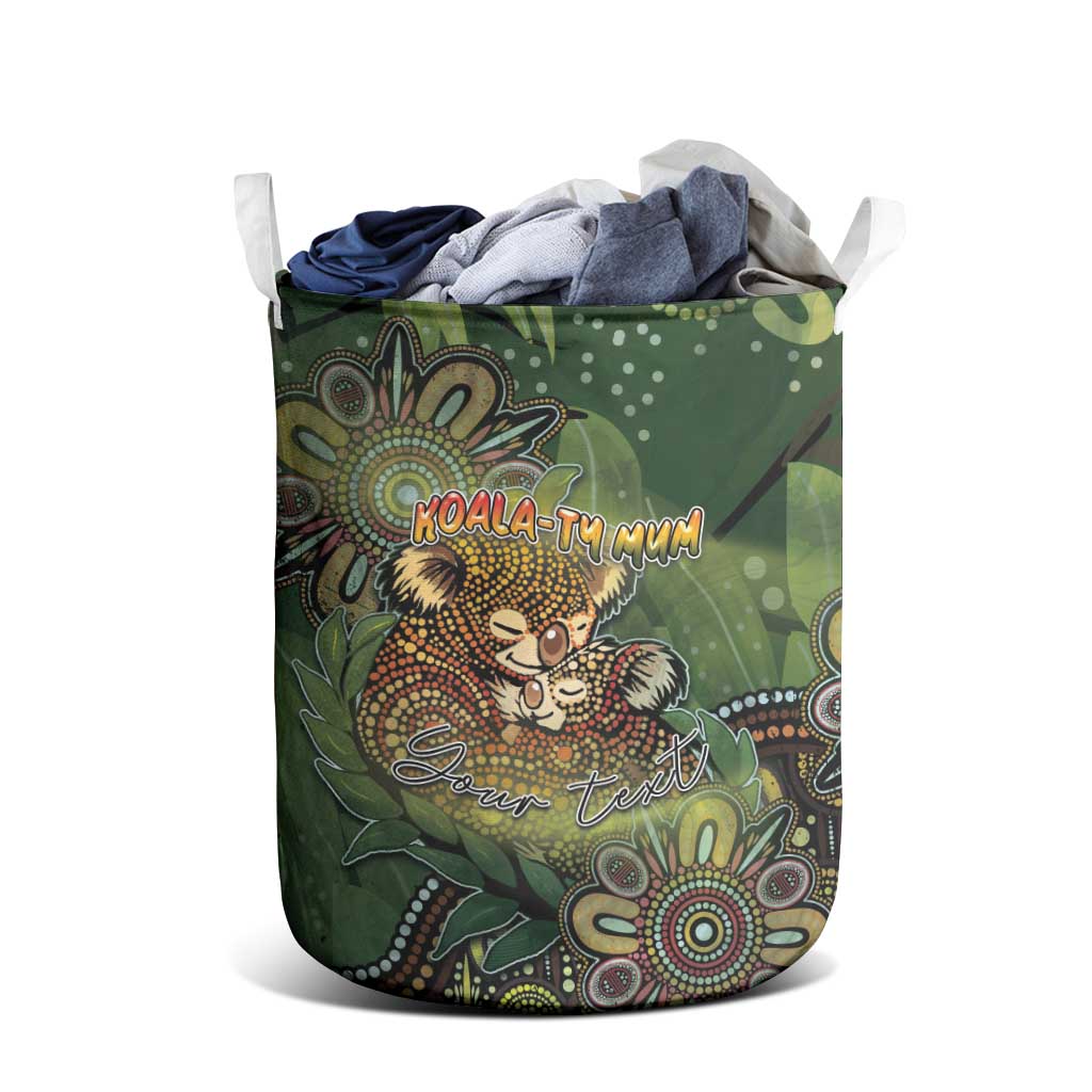 Personalised Koala Mum Australia Mother's Day Laundry Basket Aboriginal Dot Art Floral Joey Hug
