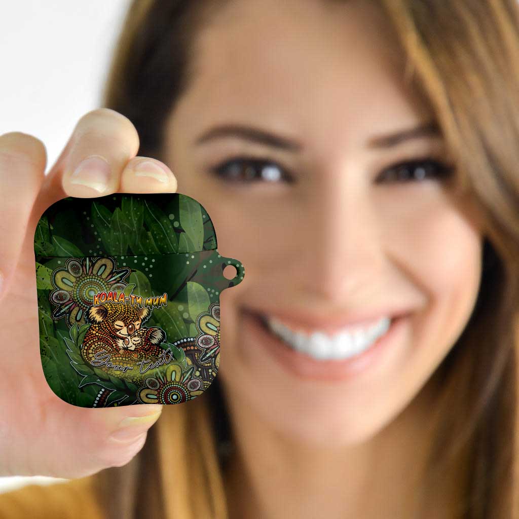 Personalised Koala Mum Australia Mother's Day AirPods Case Aboriginal Dot Art Floral Joey Hug