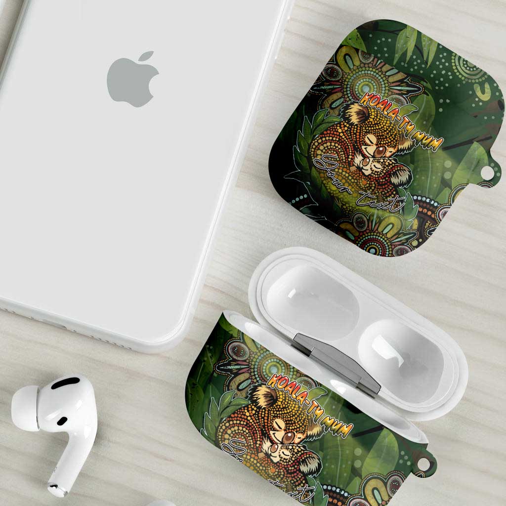 Personalised Koala Mum Australia Mother's Day AirPods Case Aboriginal Dot Art Floral Joey Hug