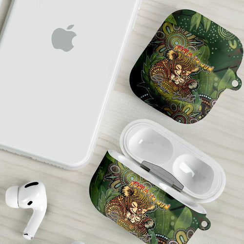 Personalised Koala Mum Australia Mother's Day AirPods Case Aboriginal Dot Art Floral Joey Hug