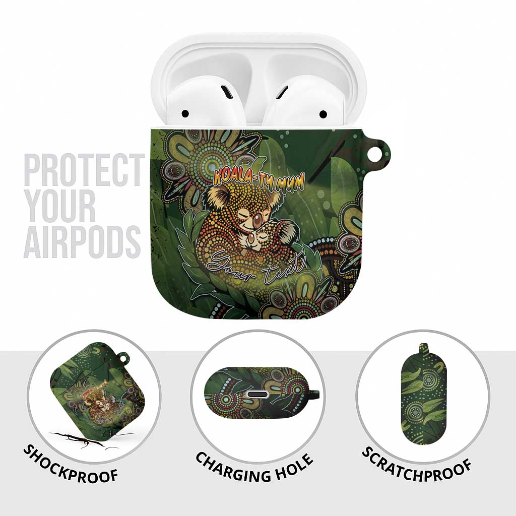 Personalised Koala Mum Australia Mother's Day AirPods Case Aboriginal Dot Art Floral Joey Hug