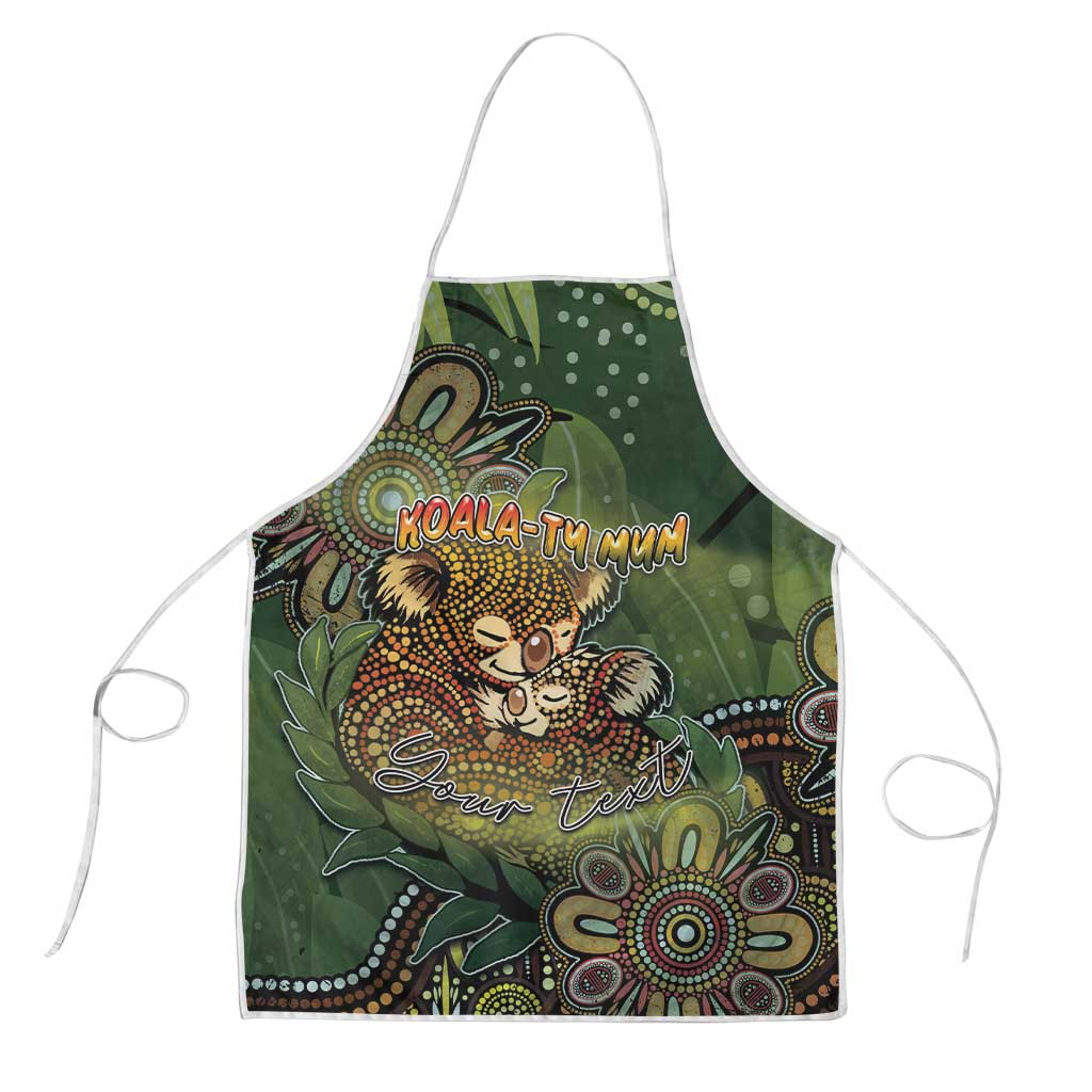 Personalised Koala Mum Australia Mother's Day Apron Aboriginal Dot Art Floral Joey Hug