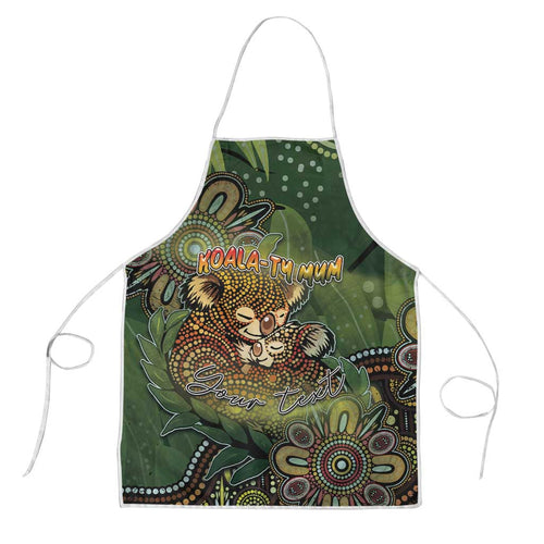 Personalised Koala Mum Australia Mother's Day Apron Aboriginal Dot Art Floral Joey Hug