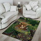 Personalised Koala Mum Australia Mother's Day Area Rug Aboriginal Dot Art Floral Joey Hug
