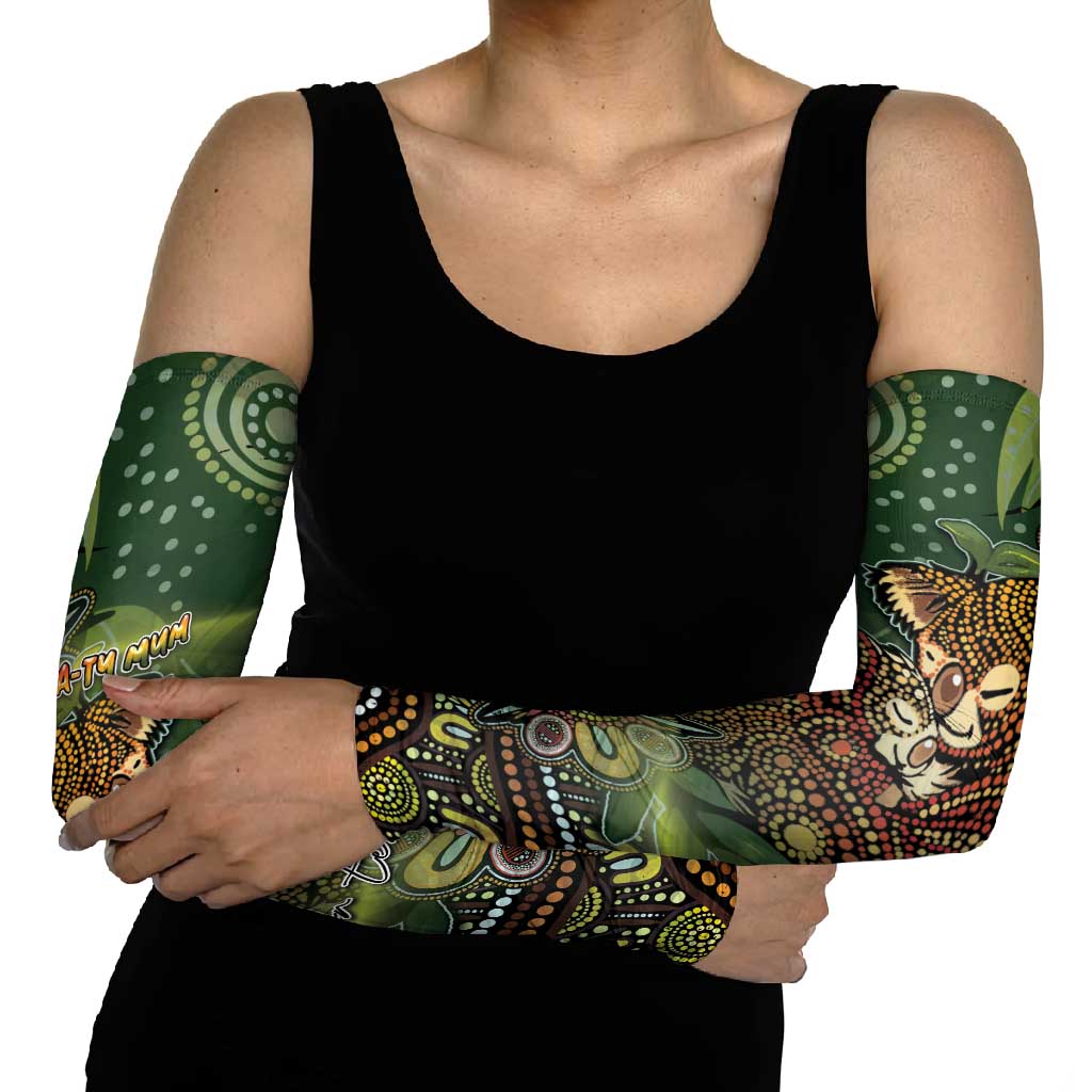 Personalised Koala Mum Australia Mother's Day Arm Sleeves Aboriginal Dot Art Floral Joey Hug