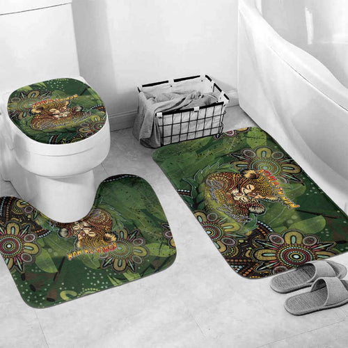 Personalised Koala Mum Australia Mother's Day Bathroom Set Aboriginal Dot Art Floral Joey Hug