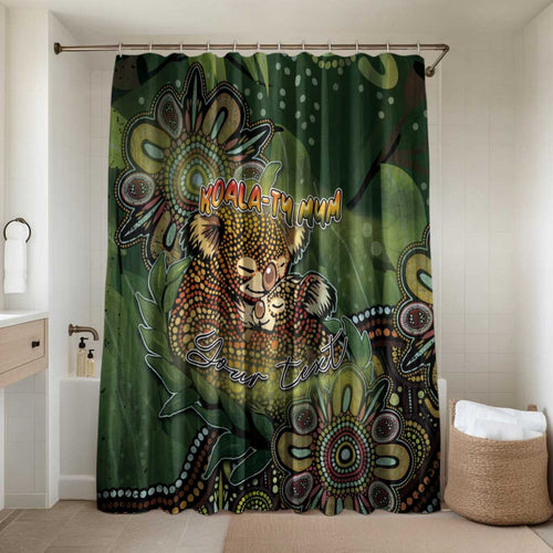 Personalised Koala Mum Australia Mother's Day Bathroom Set Aboriginal Dot Art Floral Joey Hug