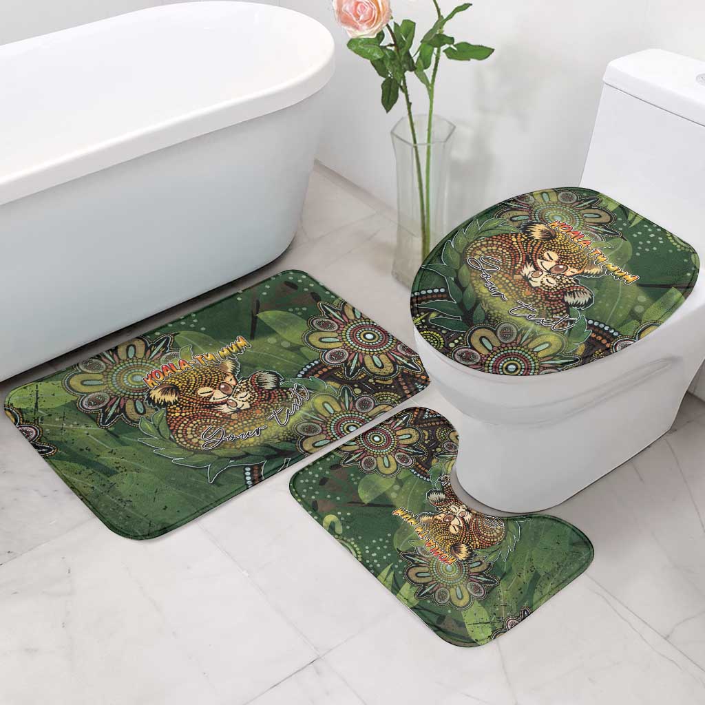 Personalised Koala Mum Australia Mother's Day Bathroom Set Aboriginal Dot Art Floral Joey Hug