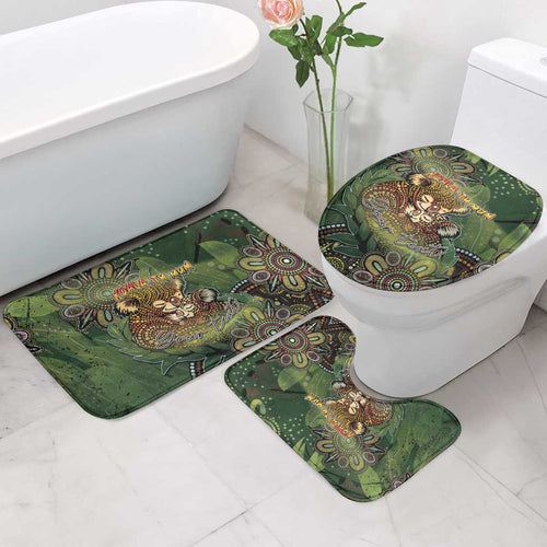Personalised Koala Mum Australia Mother's Day Bathroom Set Aboriginal Dot Art Floral Joey Hug