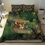 Personalised Koala Mum Australia Mother's Day Bedding Set Aboriginal Dot Art Floral Joey Hug