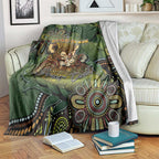 Personalised Koala Mum Australia Mother's Day Blanket Aboriginal Dot Art Floral Joey Hug