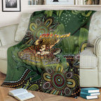 Personalised Koala Mum Australia Mother's Day Blanket Aboriginal Dot Art Floral Joey Hug