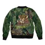 Personalised Koala Mum Australia Mother's Day Bomber Jacket Aboriginal Dot Art Floral Joey Hug