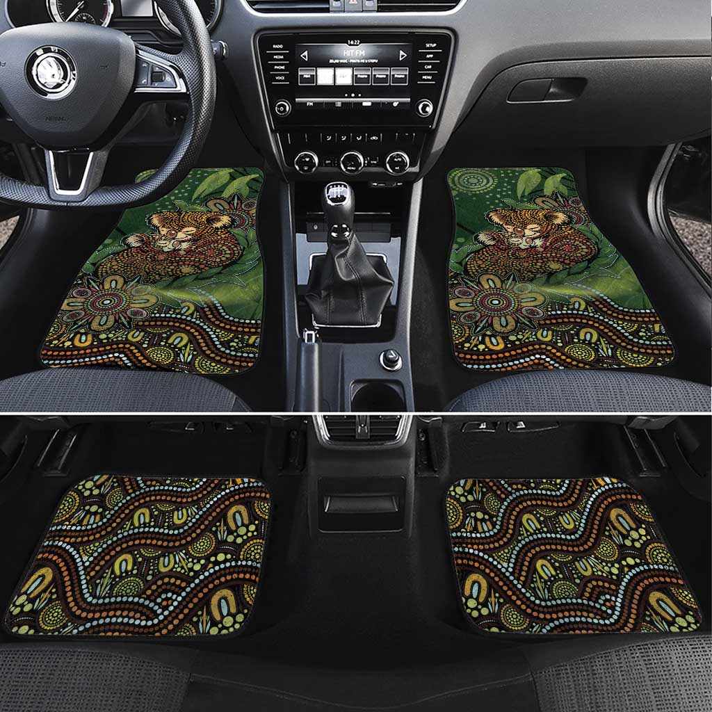 Koala Mum Australia Mother's Day Car Mats Aboriginal Dot Art Floral Joey Hug